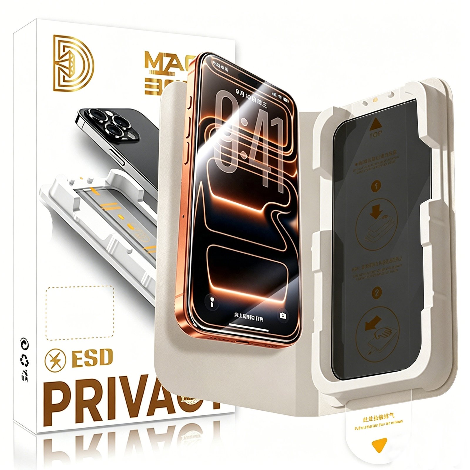 🛡️ Kit de Protection d’Écran Original Box – Verre Trempé 9H avec Applicateur Facile – Image 5